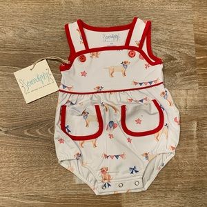 Patriotic Puppy Bubble by Shrimp and Grits Kids - 6 months